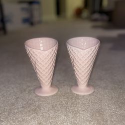 Pink Ceramic Ice Cream Cones
