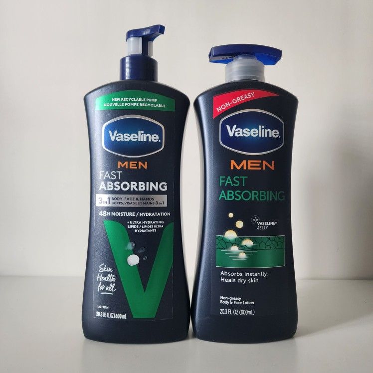 2 Vaseline Men Fast Absorbing Lotion