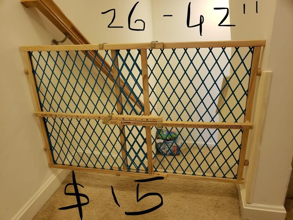 Baby gate and toys