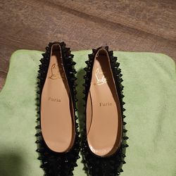 Black 4 inch Christian louboutin red bottom heels