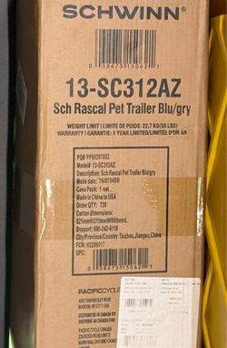 Schwinn PET/ dog trailer blue/gray