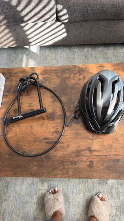 Bike lock and helmet