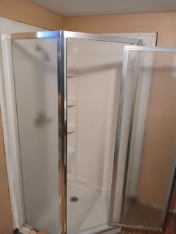 Corner Stand Up Shower Glass Door N Walls