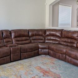 Sofa For Sale With 3 Recliners 