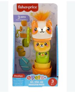 New! Fisher Price On the Go Nesting Pets Set