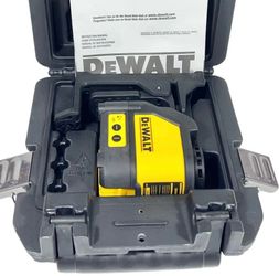 DeWALT Self-Leveling Red Cross-Line Laser Level DW088 Hard Case Laser Chalk Line
