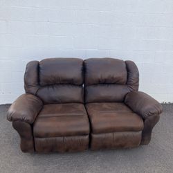 Faux Leather Recliner Couch 
