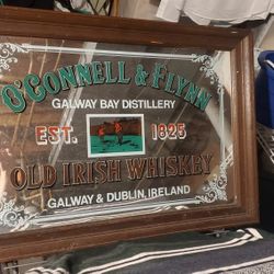 Irish Whiskey Mirrored Bar Sign