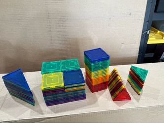 Magnetic Building Tiles Set – 50+ Pieces