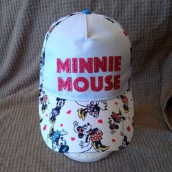 Disney Parks Minnie Mouse Youth Baseball Snapback Cap DISNEYLAND New 