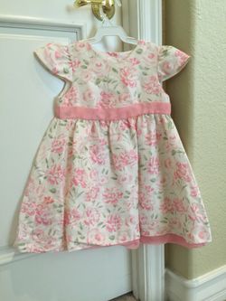Janie and Jack white pink flower dress 2t