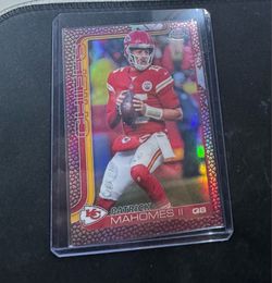 Topps 2025 Chrome Patrick Mahomes II Chiefs Leather Refractor #148