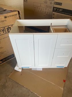 Glacier Bay Bannister 37 in. Single Sink White Bath Vanity