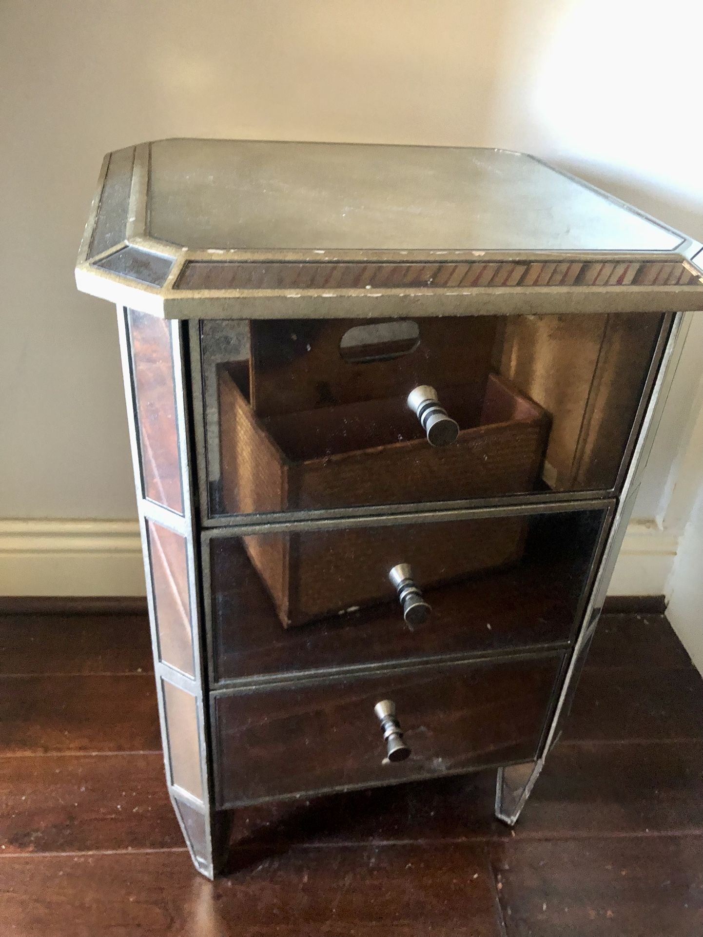 Restoration Hardware Ava Nightstands. RH Mirror Side bed Tables for