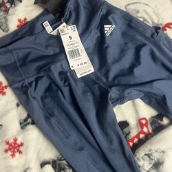 adidas workout leggings (blue)