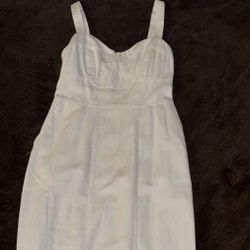 White Jean Dress Long 