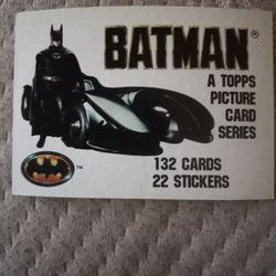 Batman A Tops Picture Card Series