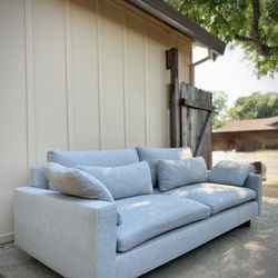 West Elm Harmony Sofa – Platinum Twill | FREE Delivery
