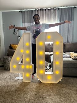 Lighted numbers- Zero and Four