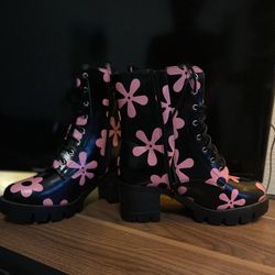 Pink Flower Party Boots👢