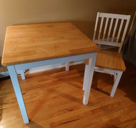 Wooden Table and Chair Set