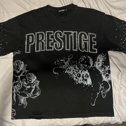 Prestige Angles Graphic Rhinestone Tee Size Small Great Condition 