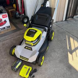 RYOBI 40V HP Brushless 21 in. Cordless Battery Walk Behind Self-Propelled Lawn Mower with (1) 6.0 Ah