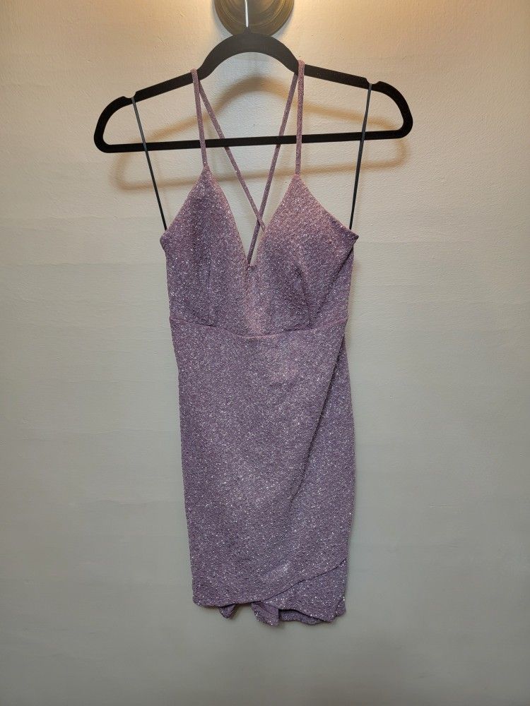 Windsor Glow in glitter sparkle light purple dress