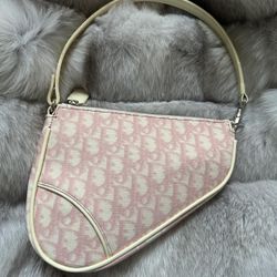 Vintage Dior Pink Oblique Purse