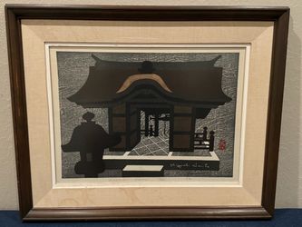 KIYOSHI SAITO (1(contact info removed)) 1963 Modernist Woodblock Print "KIYOMIZU KYOTO" 17/100