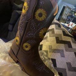 Sunflower Cowgirl Boots