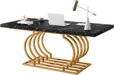 Faux marble office desk (Used) 