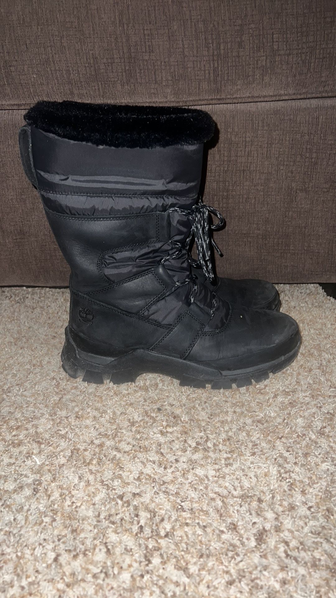Timberland Woman's Waterproof Snow Boots Black Sz 8