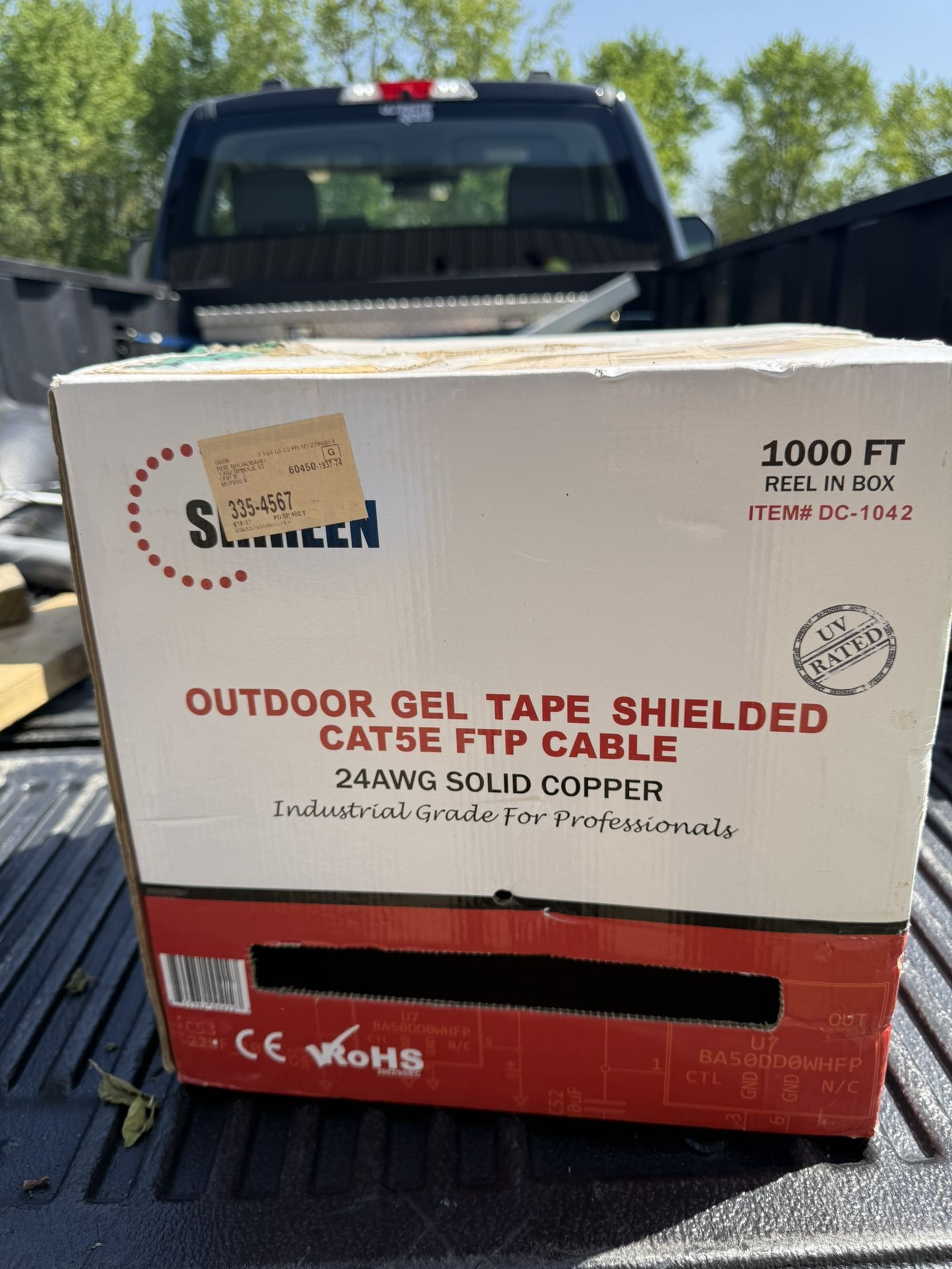 DC-1042 - Outdoor Shielded Dry Gel Tape CAT5e FTP Cable 1000ft Spool