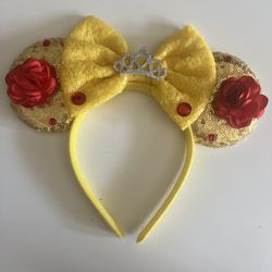 Belle Sequin Mickey Minnie Ears 