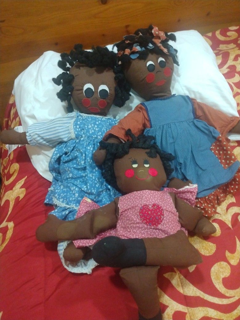Vintage Hand Made Rag Dolls..