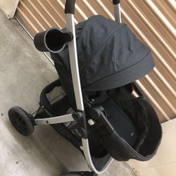 Pramette Stroller, Baby Stroller with True Pram, 3 Modes from Car Seat Carrier to Toddler Stroller, Reversible Seat, One Hand Fold, Pierce