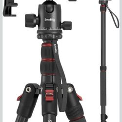 SmallRig Camera Tripod CT-10 , 71" Foldable Aluminum Tripod/Monopod, 360°Ball Head