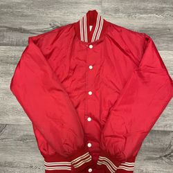 VINTAGE West Wind Jacket Men S Red White Quilted Puffer Bomber Coaches USA 90s
