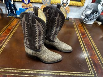 Tony Llama Size 6D Vintage Exotic Elephant Skin