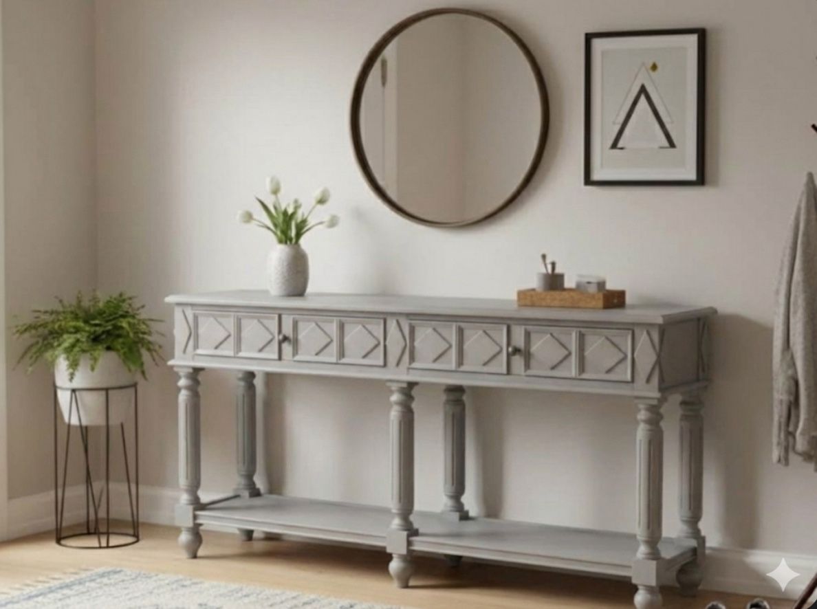 Designer Look, Free Delivery • High-End Entryway / Sofa Console 