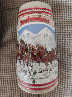 Budweiser Clydesdales 1985 Limited Edition A Series Ceramarte Beer Stein