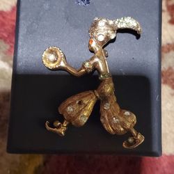 Clown Brooch Vintage