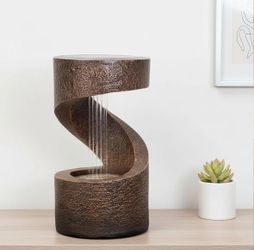 Tabletop Water Fountain with Interior Light – OPEN BOX