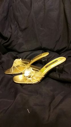 Gold small heels size 7