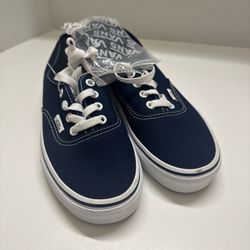 Vans Authentic Sneakers Unisex Navy Blue Canvas Low Top w/ Extra Laces - NEW