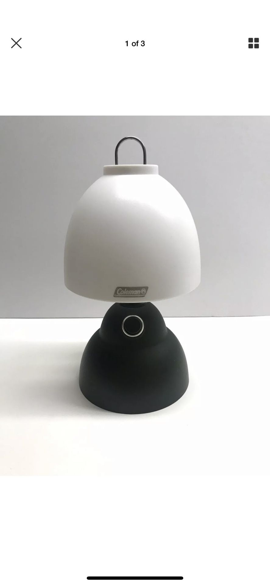 Coleman Battery-Operated Table Lamp Lantern for Camping, Model 5370-1900