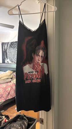 scream/ghost face black mini dress