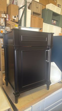 24 in vanity in black (no top ) $99