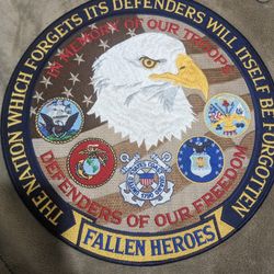 Fallen Hero  very large back patch for a coat